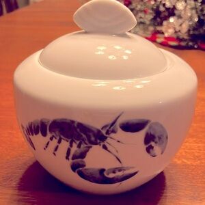 Studio Nova Lobster Blue HTF fine china sugar bowl HTF coastal
